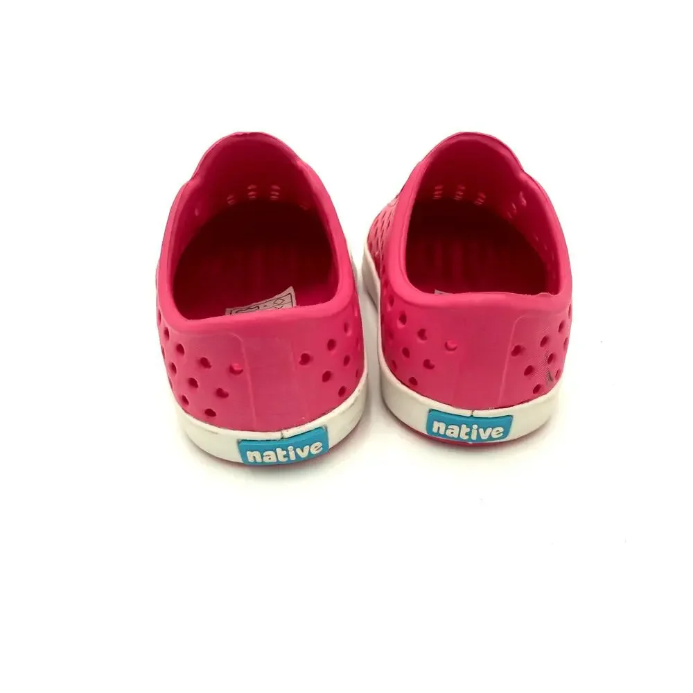 Native Jefferson Child Shoes - Hollywood Pink/Shell White - c4 (toddler 4)
